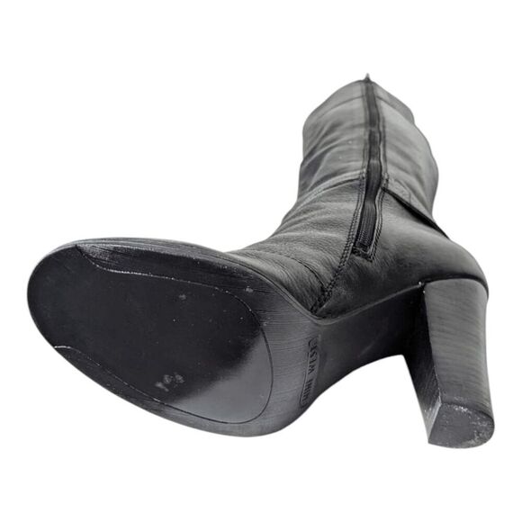 NINE WEST Happiest Black Leather Harnessed Knee High Boot Size 7M - Picture 9 of 9